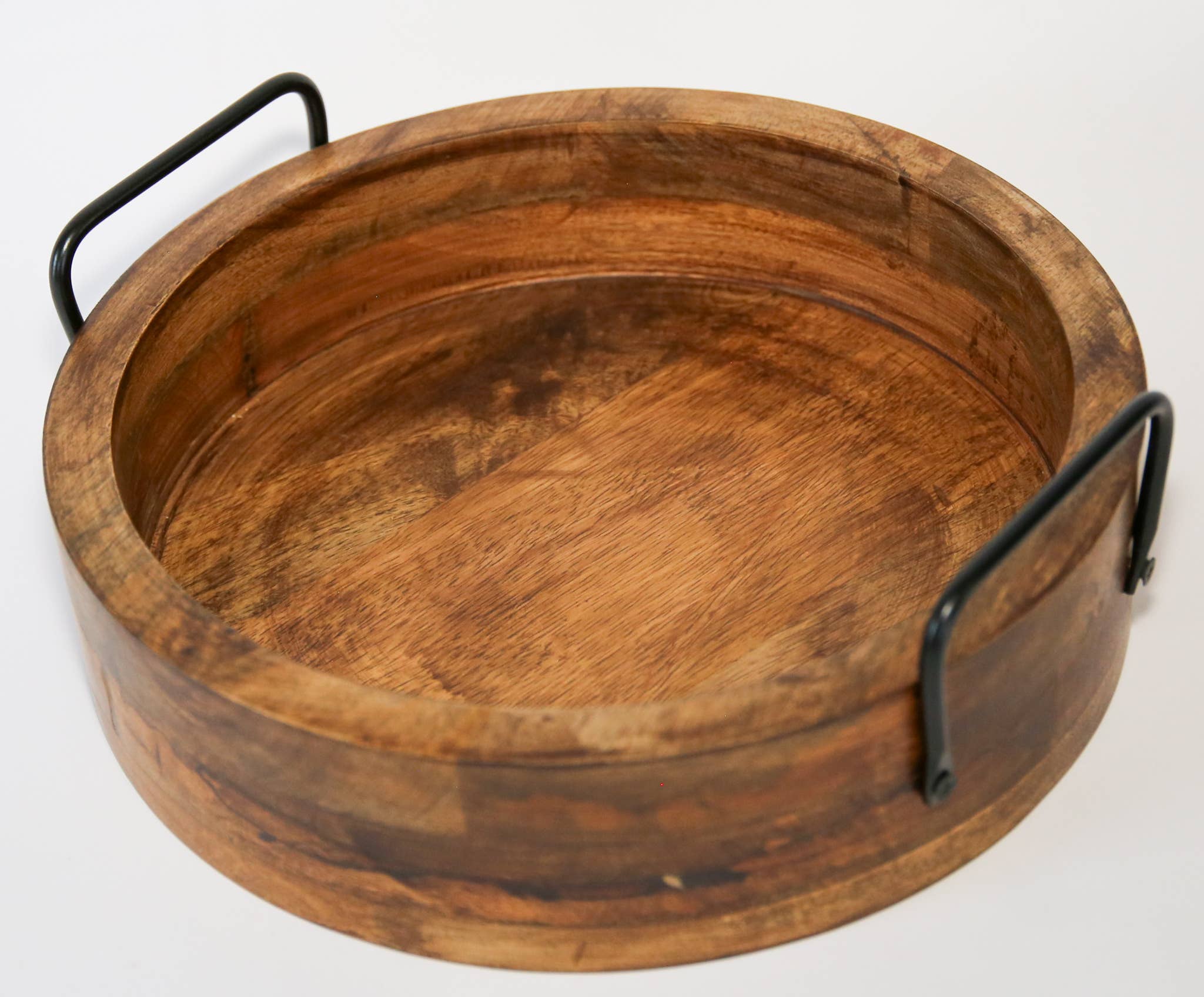 Forever Green Art – Engroshandel Serveringsbakke – Mango træ rundt serveringsbakke sæt af 4 – Natur & Valnød9