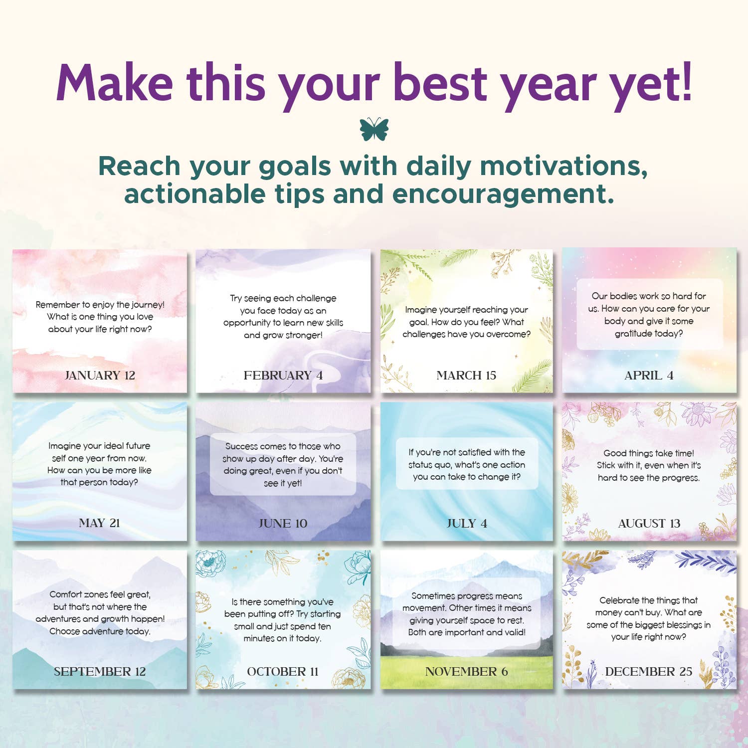 T Marie - Vente Calendrier - Calendrier quotidien à rabat motivant - Calendrier de bureau perpétuel1