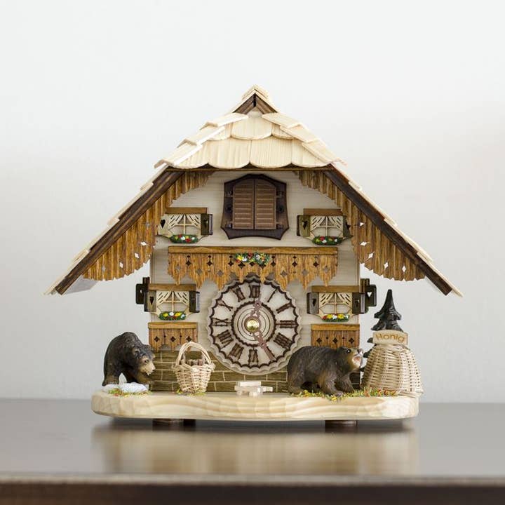 Hermle - Wholesale Desk Clock - BENDORF Table Top Cuckoo Clock with Melodies and Bears