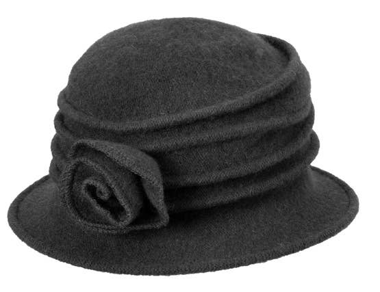 Toucan Hat Company/ Carole Amper – wholesale Cloche hat – Women’s – Wool Rose Cloche 5