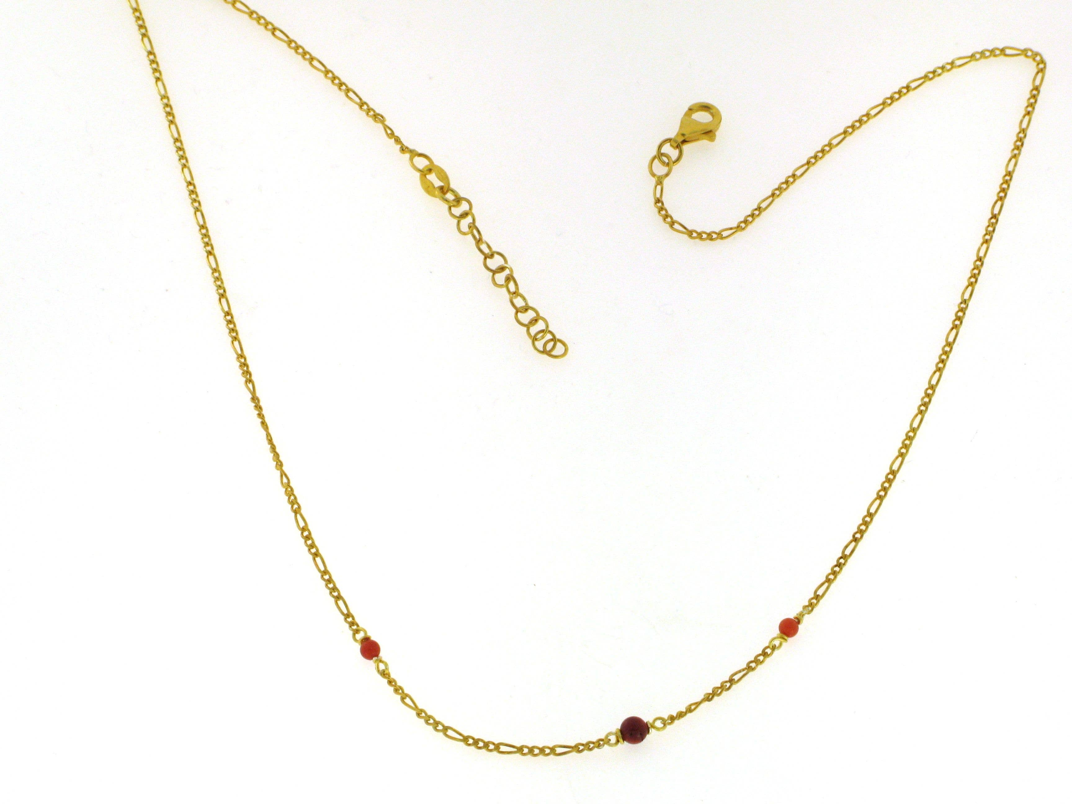 Yneda Jewels - Vendita all'ingrosso Collana con ciondolo/pendaglio - Collana in argento 925 con corallo rosso, pietra preziosa.4