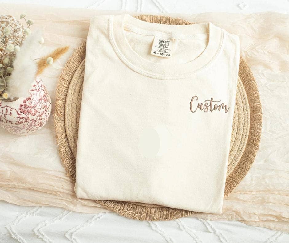 ART OF DOTS – wholesale T-shirt – women's – Custom Embroidered Comfort Colors T-shirt with Logo4