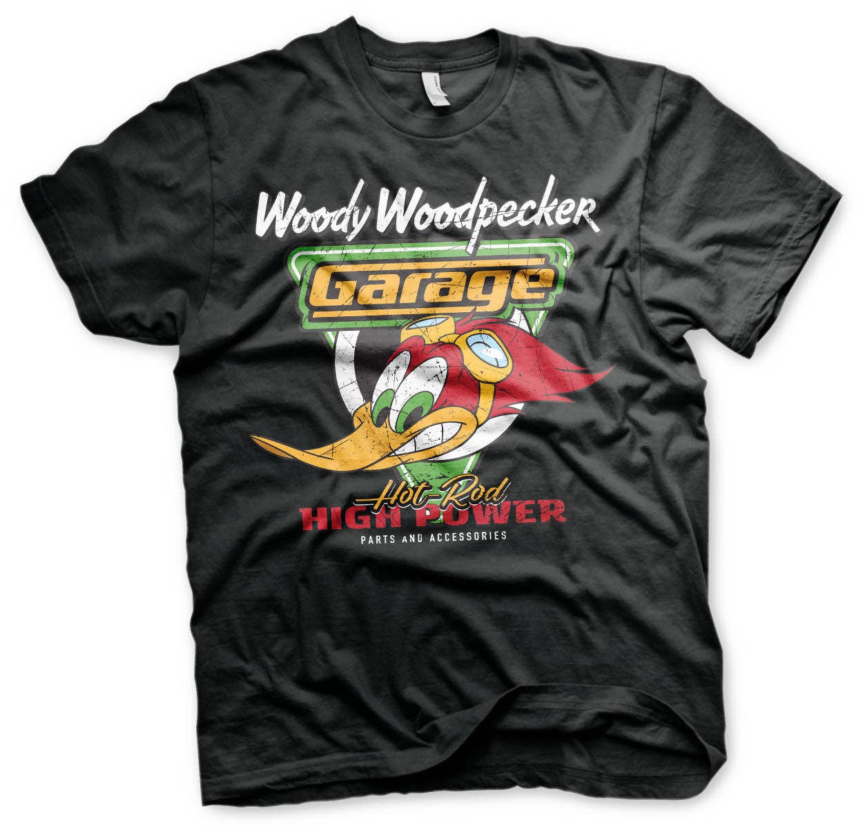 Hybris Production AB - Wholesale Screen Printed T-Shirt - Unisex - Woody Woodpecker Garage T-Shirt2