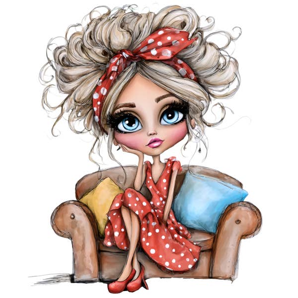 The Boozy Bookworm Art Kits - Wholesale DIY Craft Kit - Couch Girl DIY Sip & Paint Art Kit ~ 2 sizes