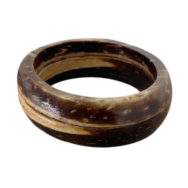 Coconut Shell Band Ring for wholesale by Maka Imports