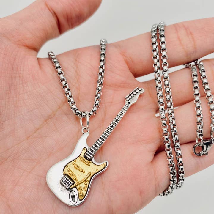 Mio Queena - Wholesale Pendant/Charm Necklace - Rock Style Electric Guitar Pendant Necklace - MJ