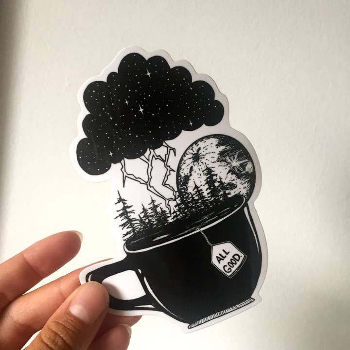 Meli TheLover – wholesale Sticker – Stickers Waterproof Vinyl - Storm TeaCup4