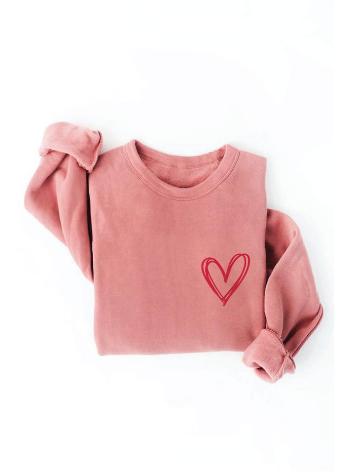 OAT COLLECTIVE - Wholesale Graphic Sweatshirt - Women's - HEART Graphic Sweatshirt3