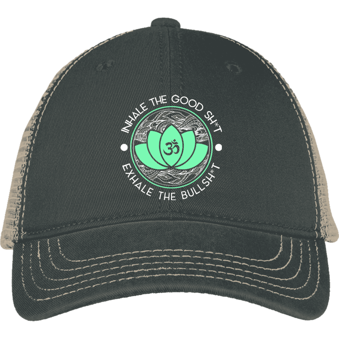 Soulful Wear – boné - Mulher por atacado – Inspire as boas xit Exhale o Chapéu de Camionista de Touro 21