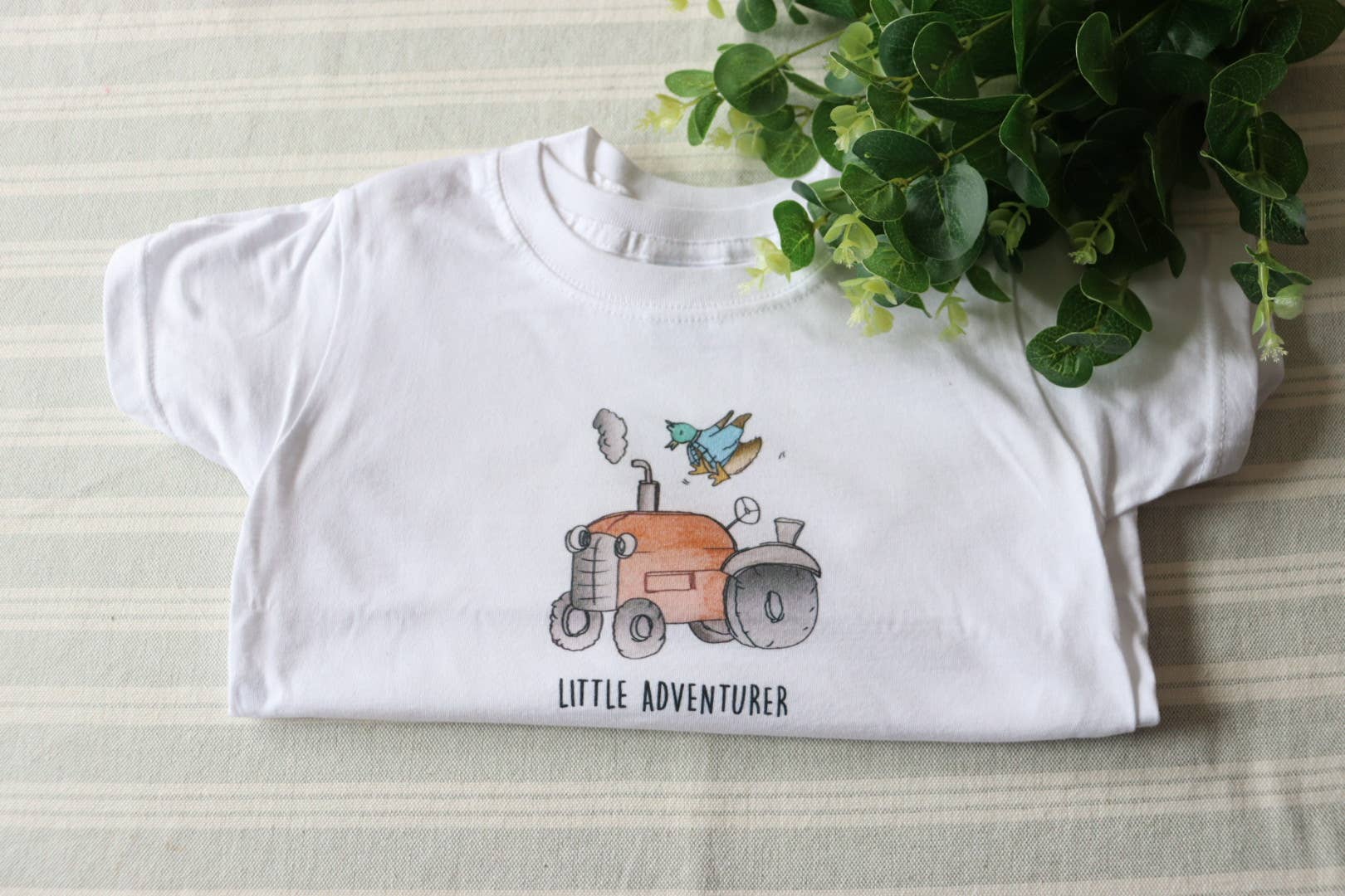 Meraki London – wholesale Screen-printed t-shirt – Kids – Kids Tee - Little Adventurer (White)