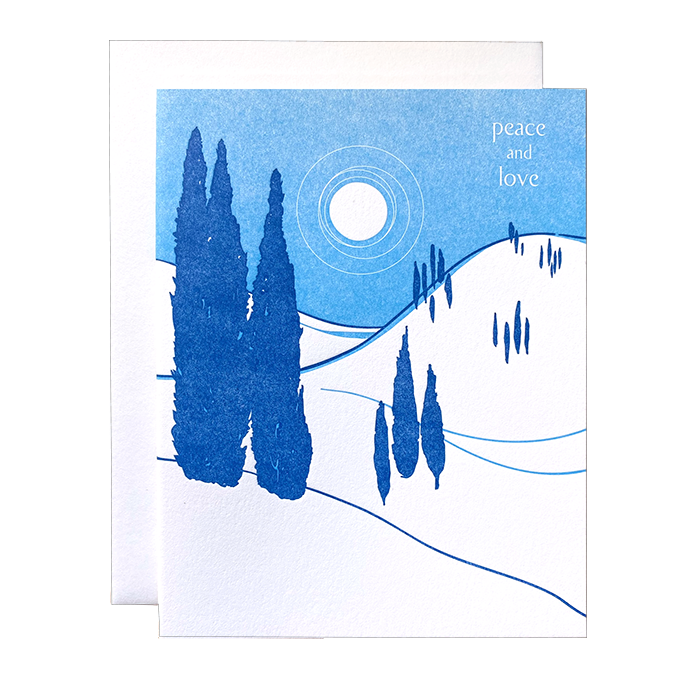 Navy Midnight Press - Wholesale Season's Greetings Card - Moonlit Hills Holiday Card1