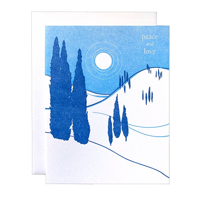 Navy Midnight Press - Vente Cartes de vœux saisonnières - Carte de vacances Moonlit Hills1
