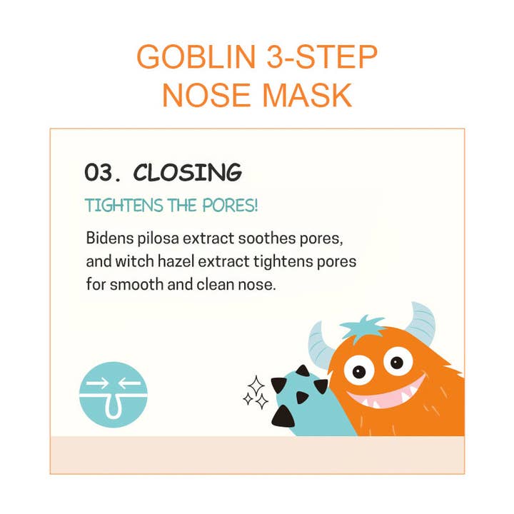 Exod International - Wholesale Skincare Face Mask - APIEU Goblin Blackhead 3-Step Nose Sheet 6.2g