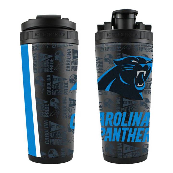 Shaker à glace 4D Carolina Panthers sous licence officielle pour la vente par Ice Shaker