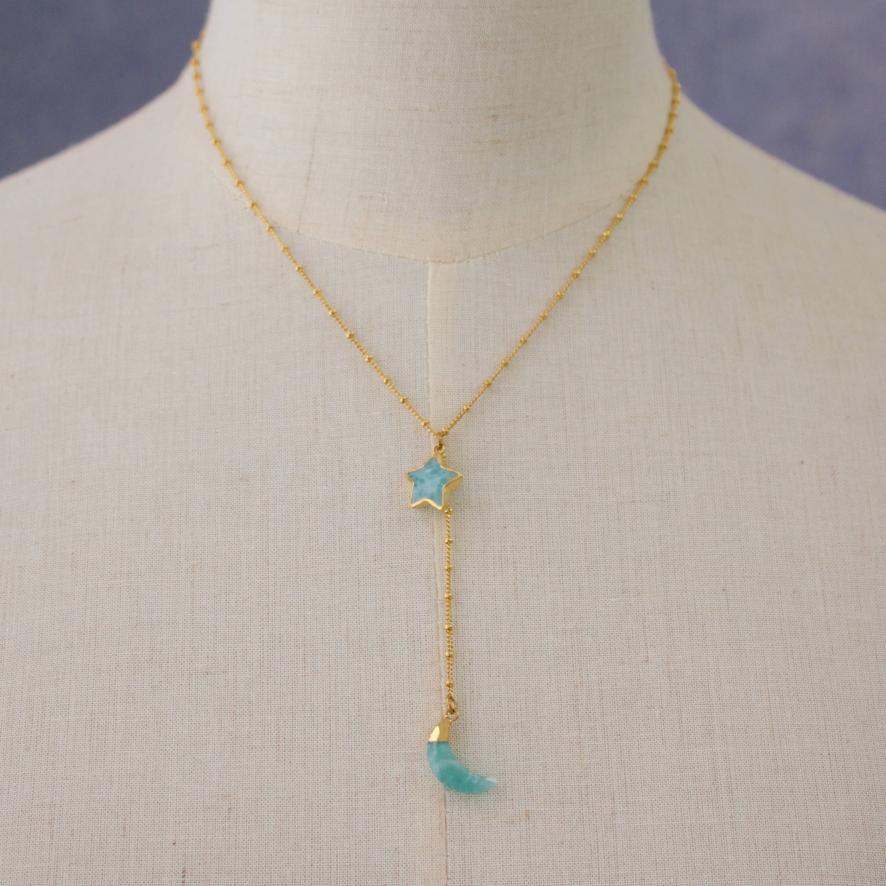 a.v. max - Wholesale Halskettinghanger - Over The Moon Stone Y-hals|Labradoriet|Citroen|Chalcedoon|WRM6