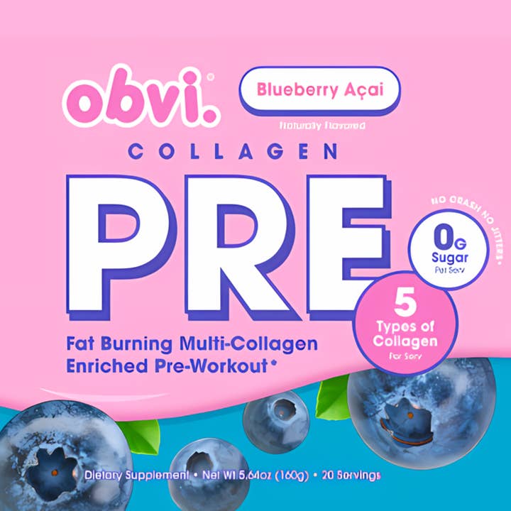 Obvi - Wholesale Powdered Health Drink - Obvi Collagenic Blueberry Acai Pre-Workout Boost Drink1