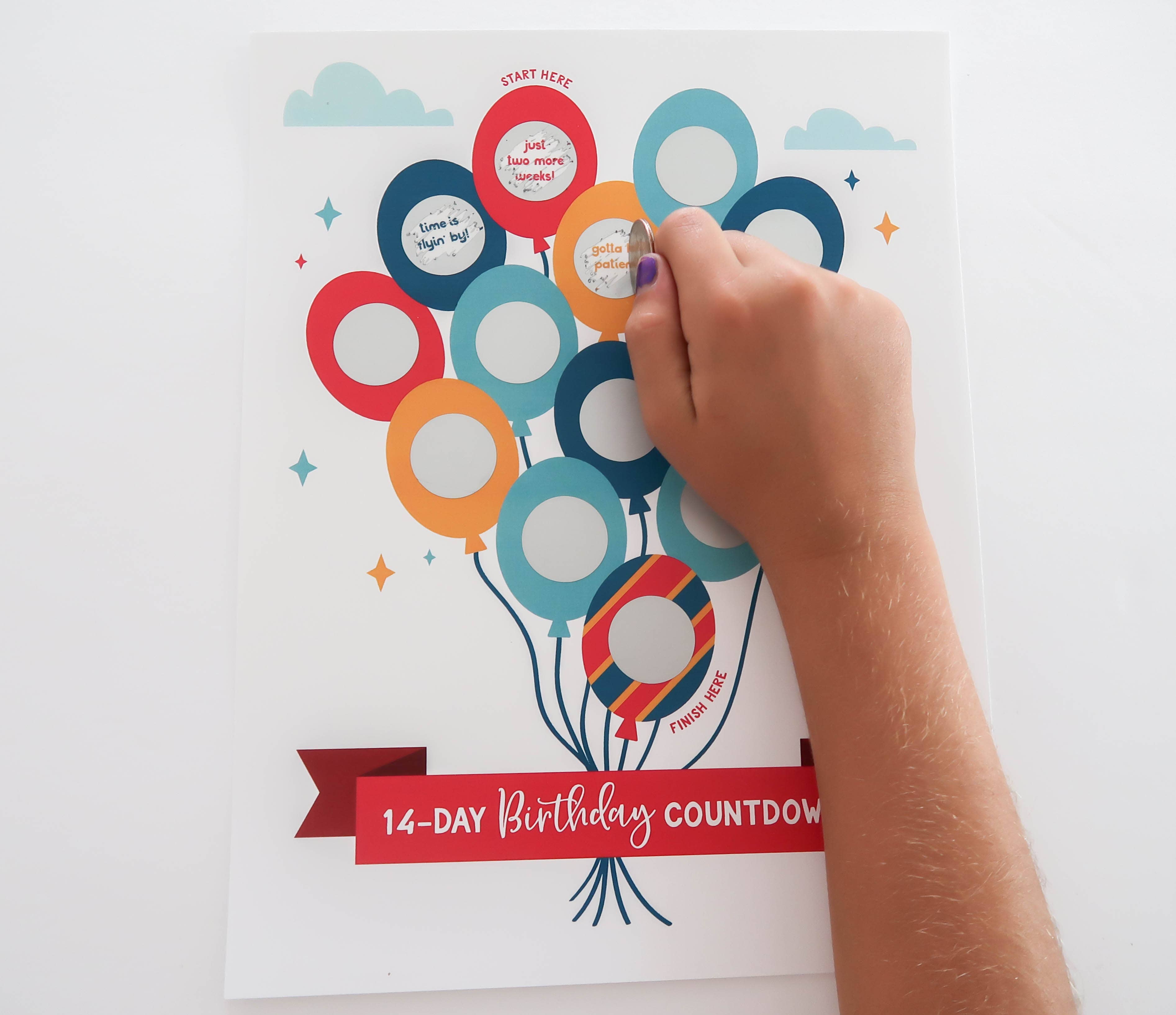 Scratch Away - Wholesale Advent Calendar - Scratch OFF 14-Day Birthday Advent Calendar2