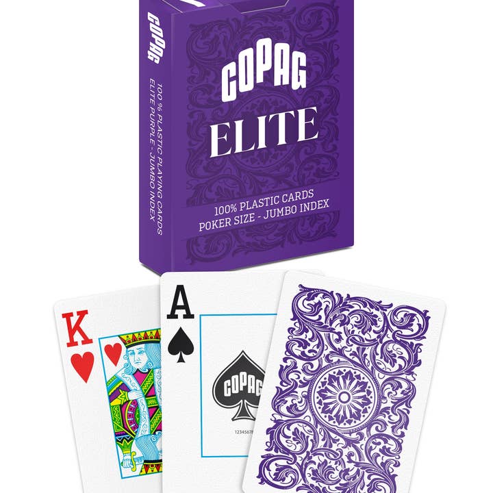 Elite 100% Plastic Standard Size Jumbo Index Purple Single for wholesale by Copag