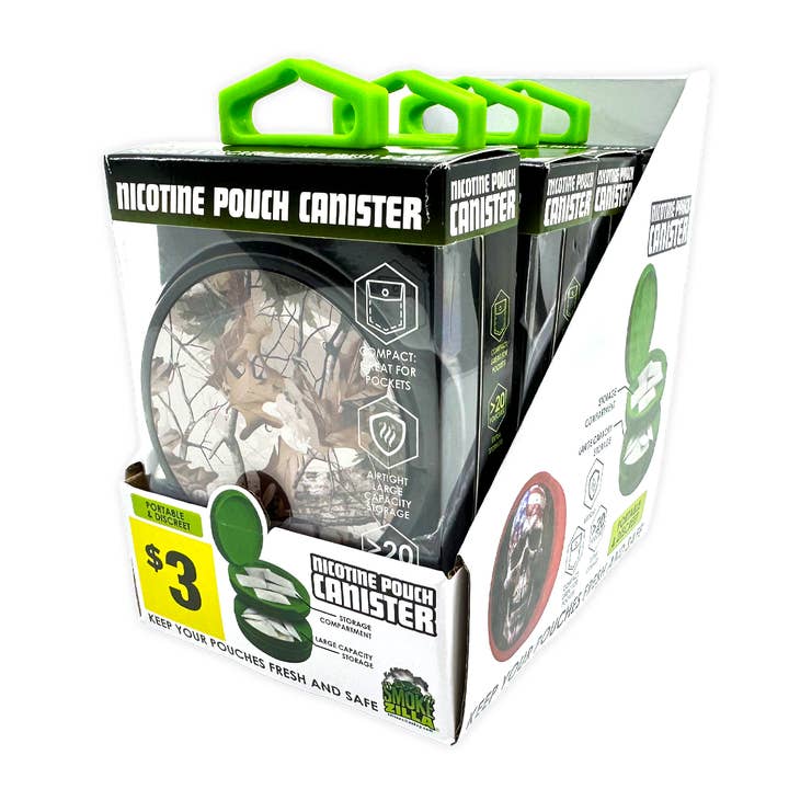 Smokezilla Nicotine Pouch and Storage Canister Assortment and other Purchase Wholesale snus. Free Returns & Net 60 Terms on Faire trending on Faire.
