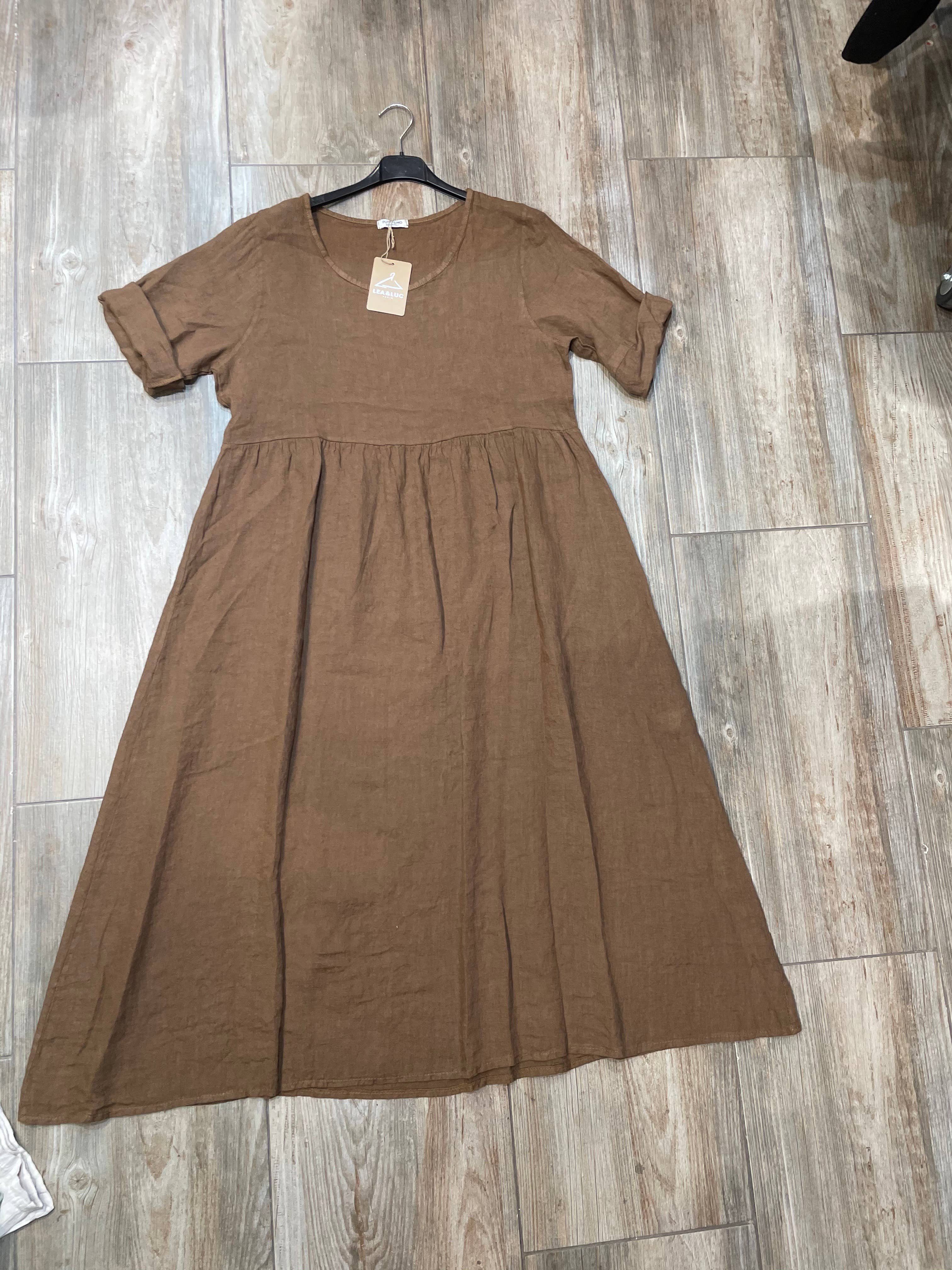 LÉA & LUC - Wholesale Dress - Women's - Long dress in 100% linen REF.714827