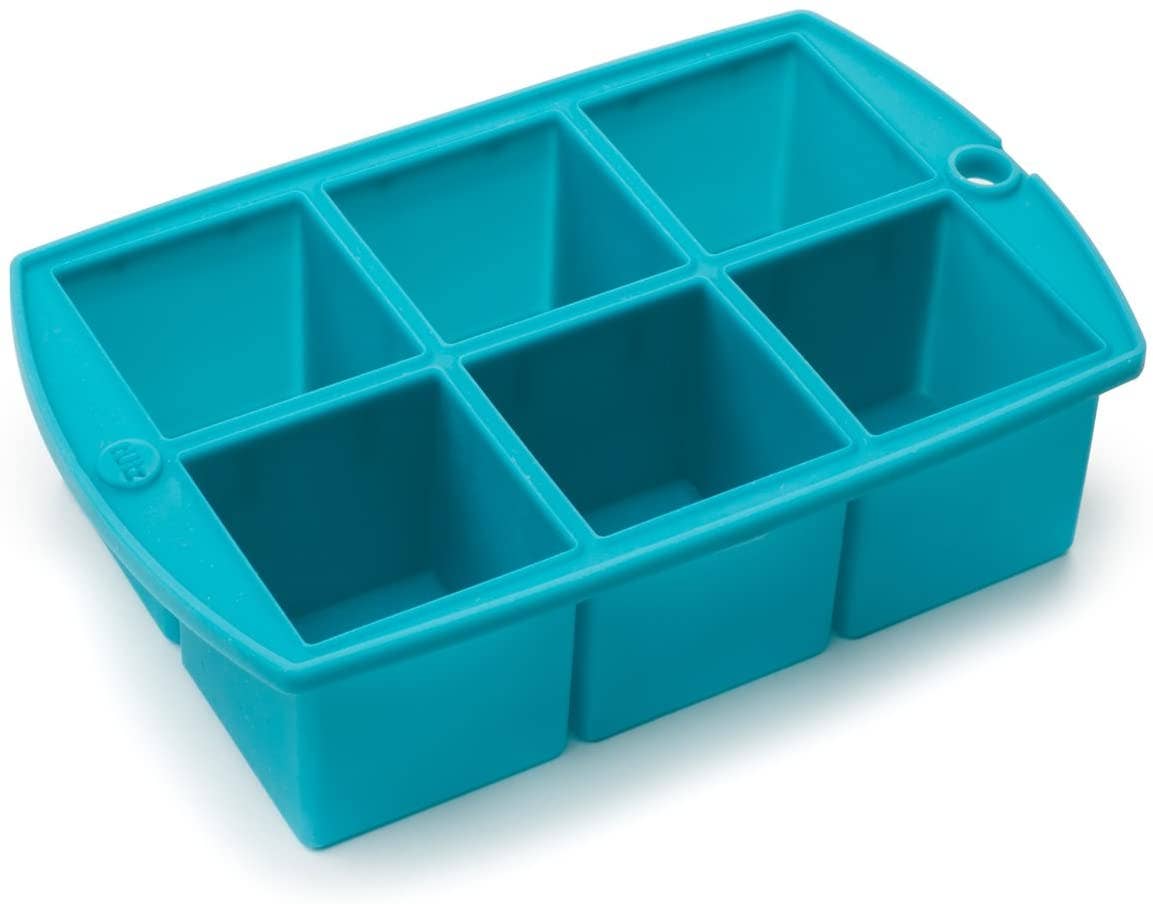 Fox Run Brands - Venta al por mayor Bandejas de hielo/cubiteras - Bandeja para bloques de hielo Mega de TULZ, color verde azulado, 7,25 x 4,5 x 2 pulgadas3