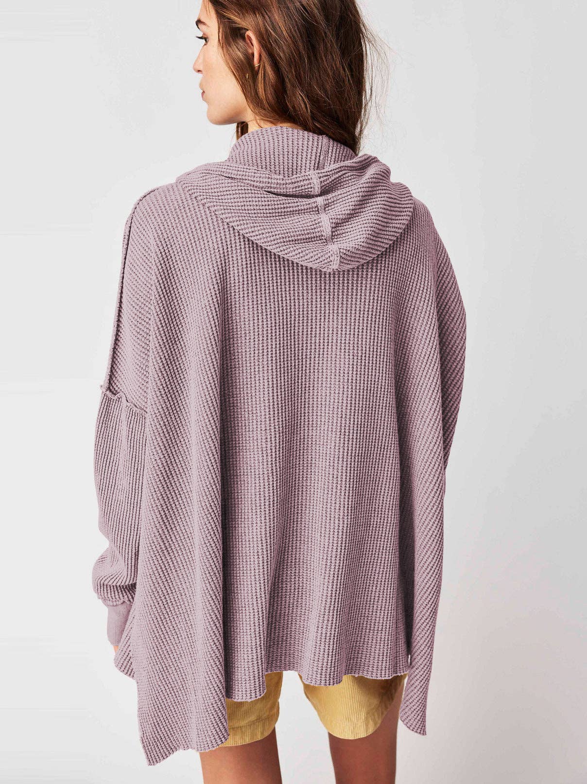 Dipped Shop – wholesale Sweatshirt – Women's – Solid Color Loose Split Hooded Sweatshirt DPT25160413