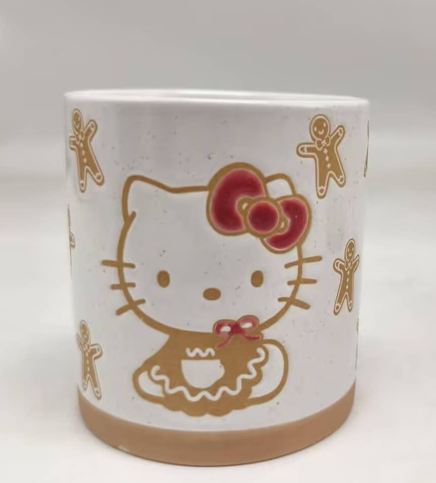Blue Sky Clayworks - Wholesale Jar/Filled Candle - HELLO KITTY HOLIDAY CERAMIC 8OZ CANDLE (3''×3.5'') Fragrance CHRISTMAS0