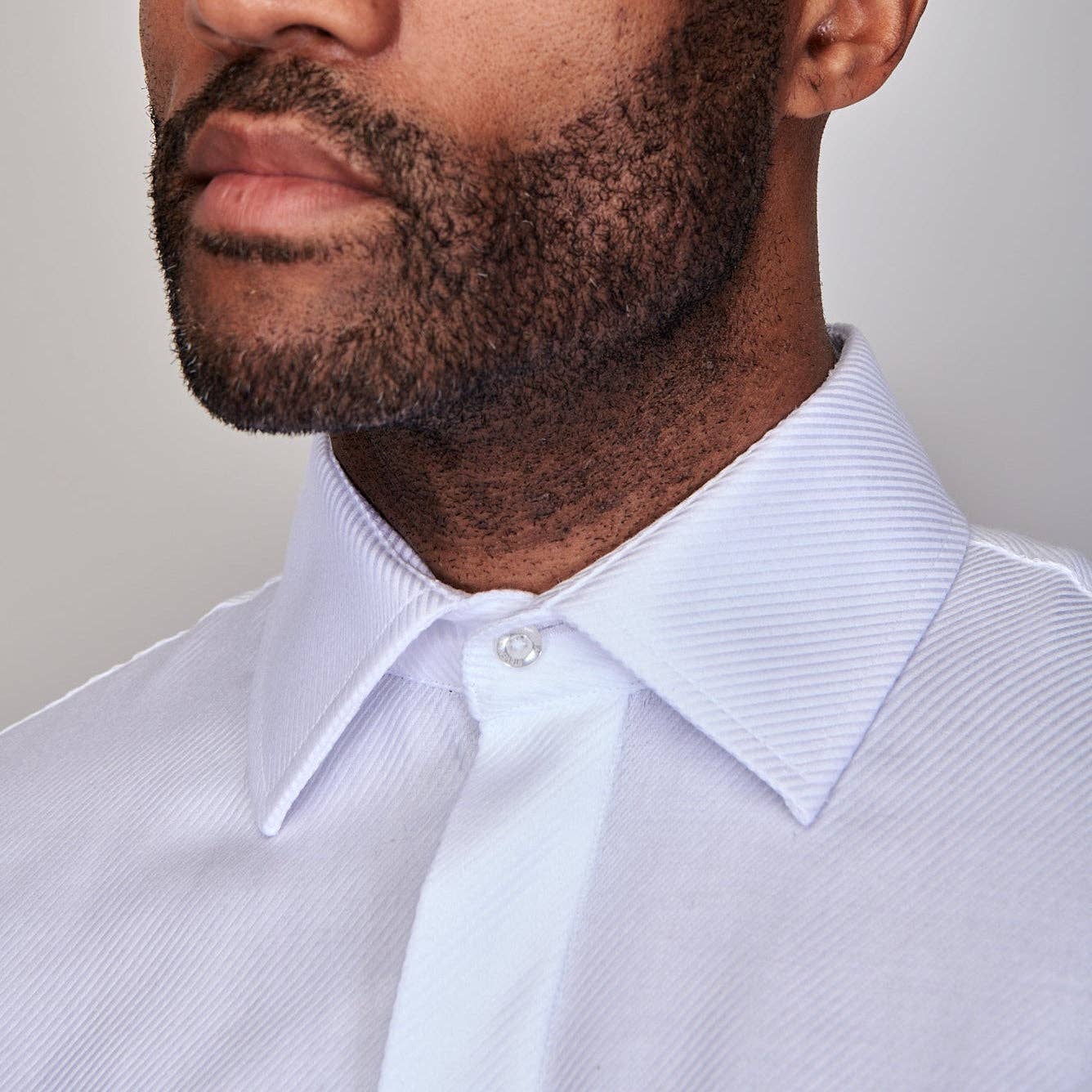 Steven Land – wholesale Buttoned-down shirt – Men's – The River Twill | Double Woven Cotton | French Cuff | White1