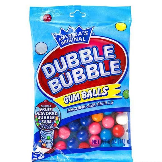 Dubble Bubble Gumballs Machine Size Refills - 3.3 LB Bulk Bag