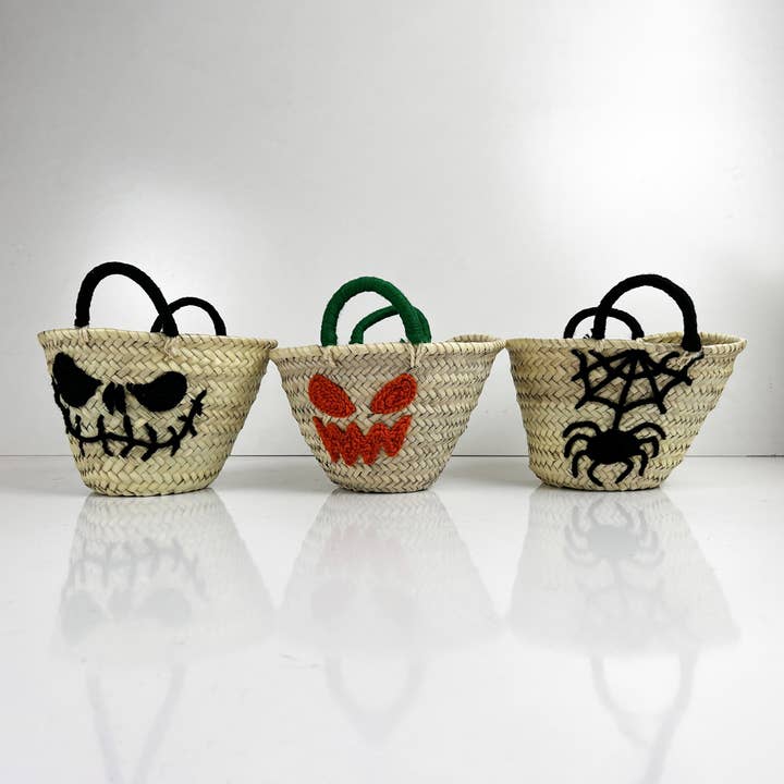 ProHandmadeDesign - Vente Sac de plage - Halloween : sac en paille personnalisé pour une astuce ou une friandise9
