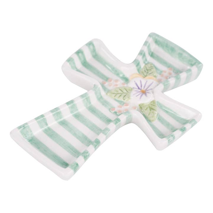 Glory Haus - Wholesale Jewelry Dish - Floral Cross Trinket Tray