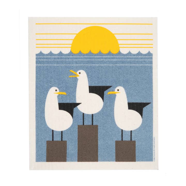 Swedish Dishcloth - Seagull for wholesale by Cose Nuove
