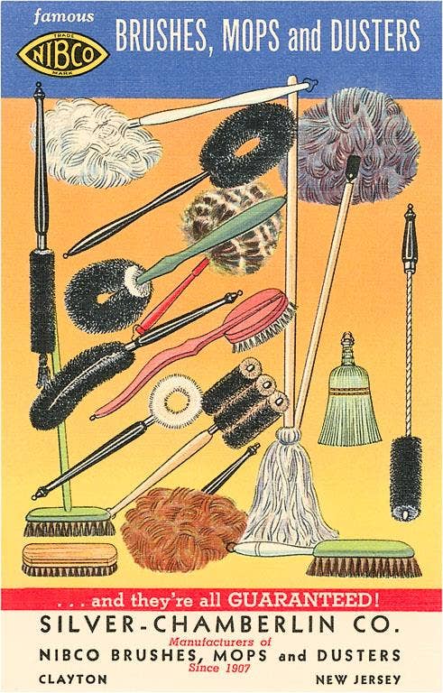 Found Image Press - Wholesale Art Print - Art Print AC-289 Brushes, Mops and Dusters0