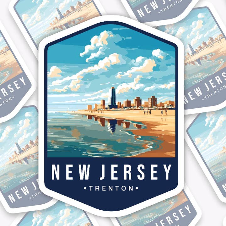 Handmade Vinyl sticker - "New Jersey" State for wholesale by With Love, Ell