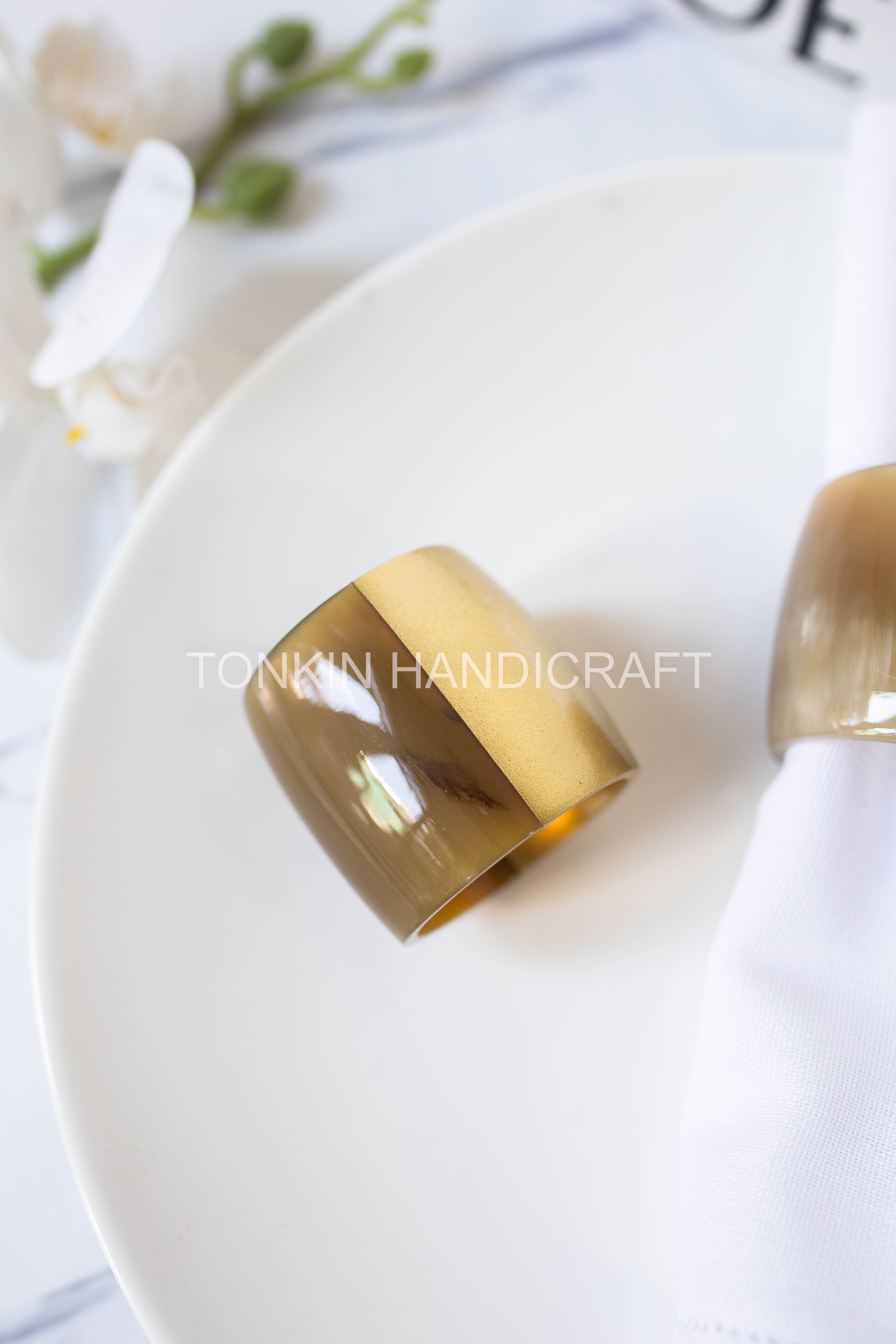 Tonkin Handicraft - Wholesale Napkin Ring - Lacquer Buffalo Horn Long Napkin Ring20