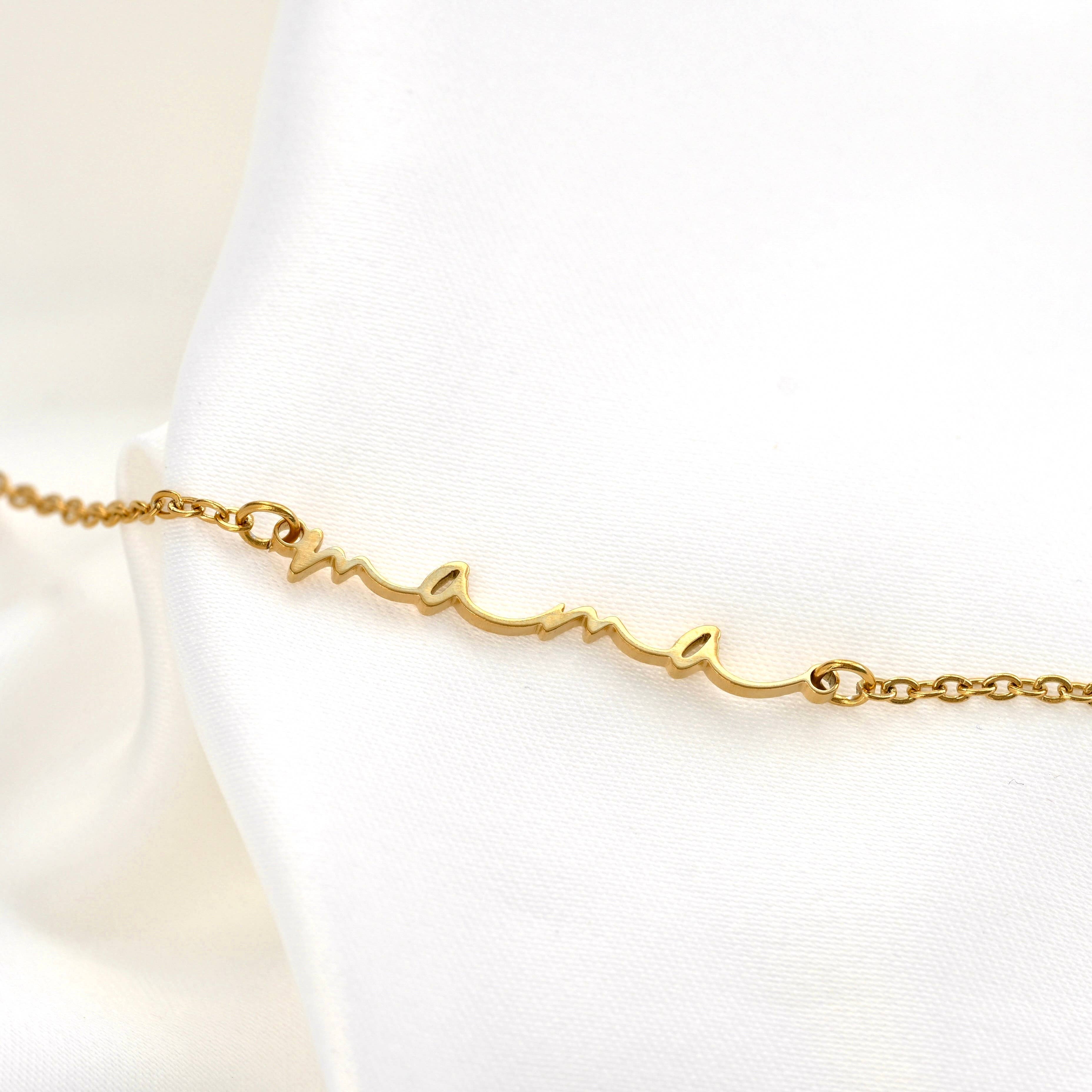 Blueyejewelry - Wholesale Charm/Dangle Bracelet - Dainty Mama Bracelet - Mom Bracelet - Mother's Day Jewelry5