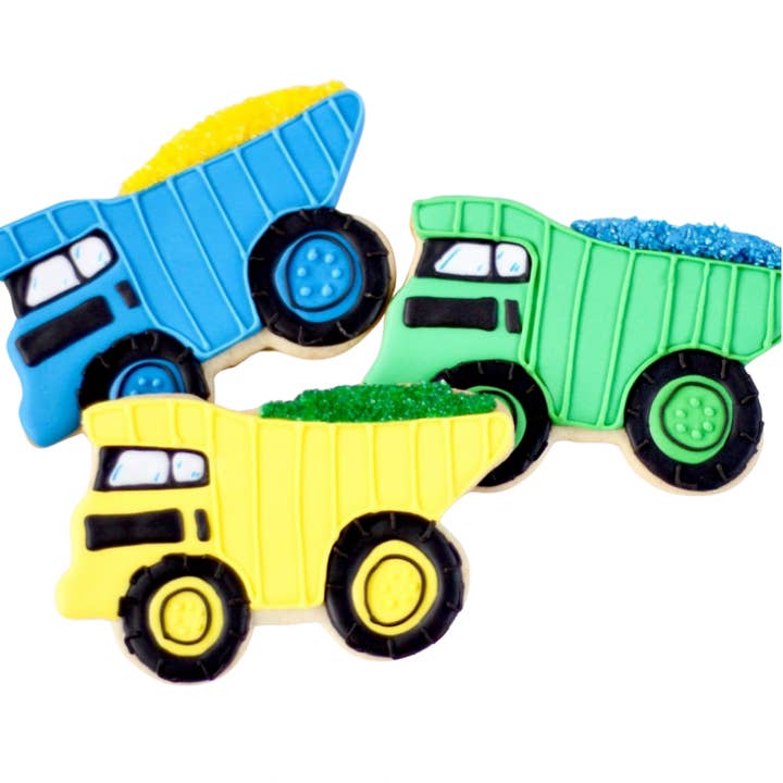 Dump Truck Cookies for wholesale by Sweet Sanctions LLC