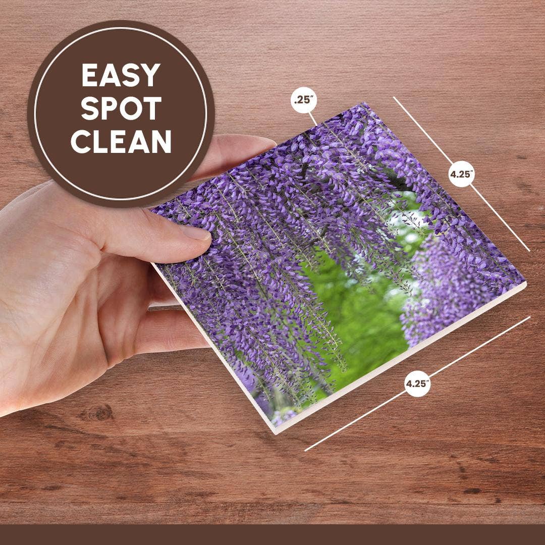 3dRose - Wholesale Onderzetters - 3dRose, Japanse Blauwe Regen, Onderzetter6