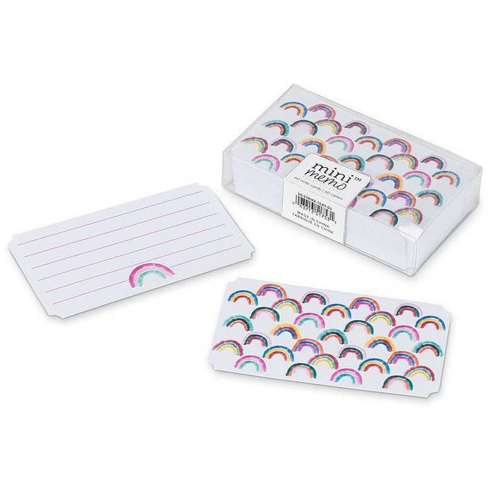 50 Piece Rainbow Mini Note Cards-2x3.5"L for wholesale by Abbott