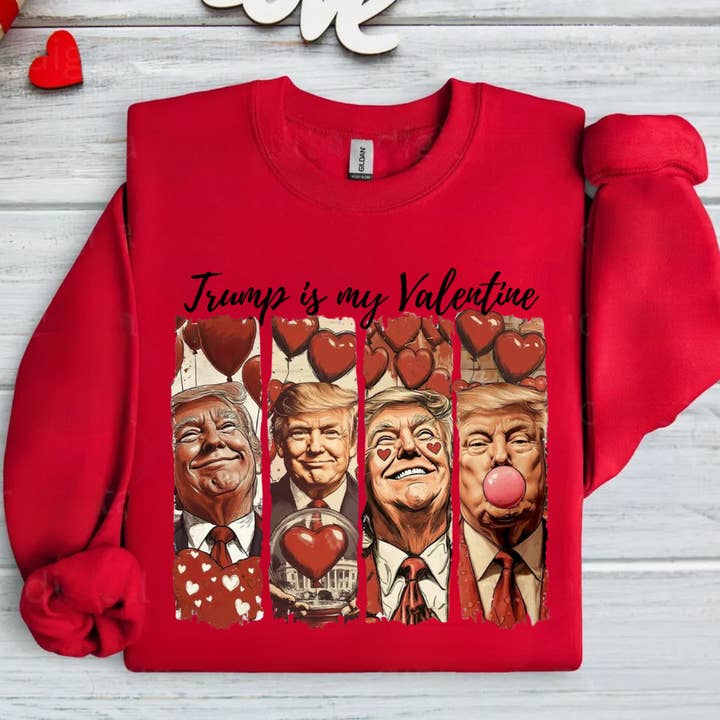 Over Print | Trump Is My Valentine Apparel for wholesale by Clover + Cotton Co