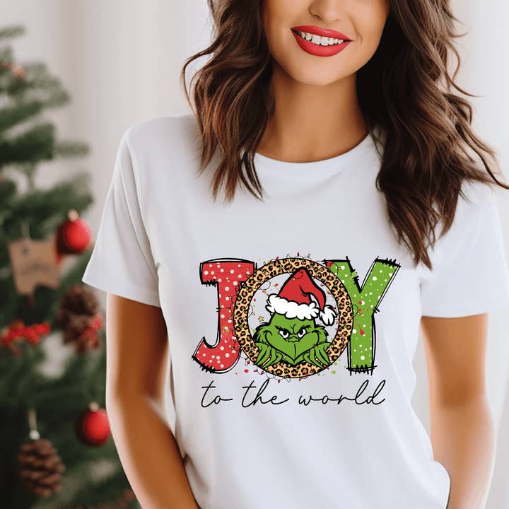 Nashville Design House - Wholesale Sublimation Transfer - Joy To The World Grinch Style DTF Transfer1