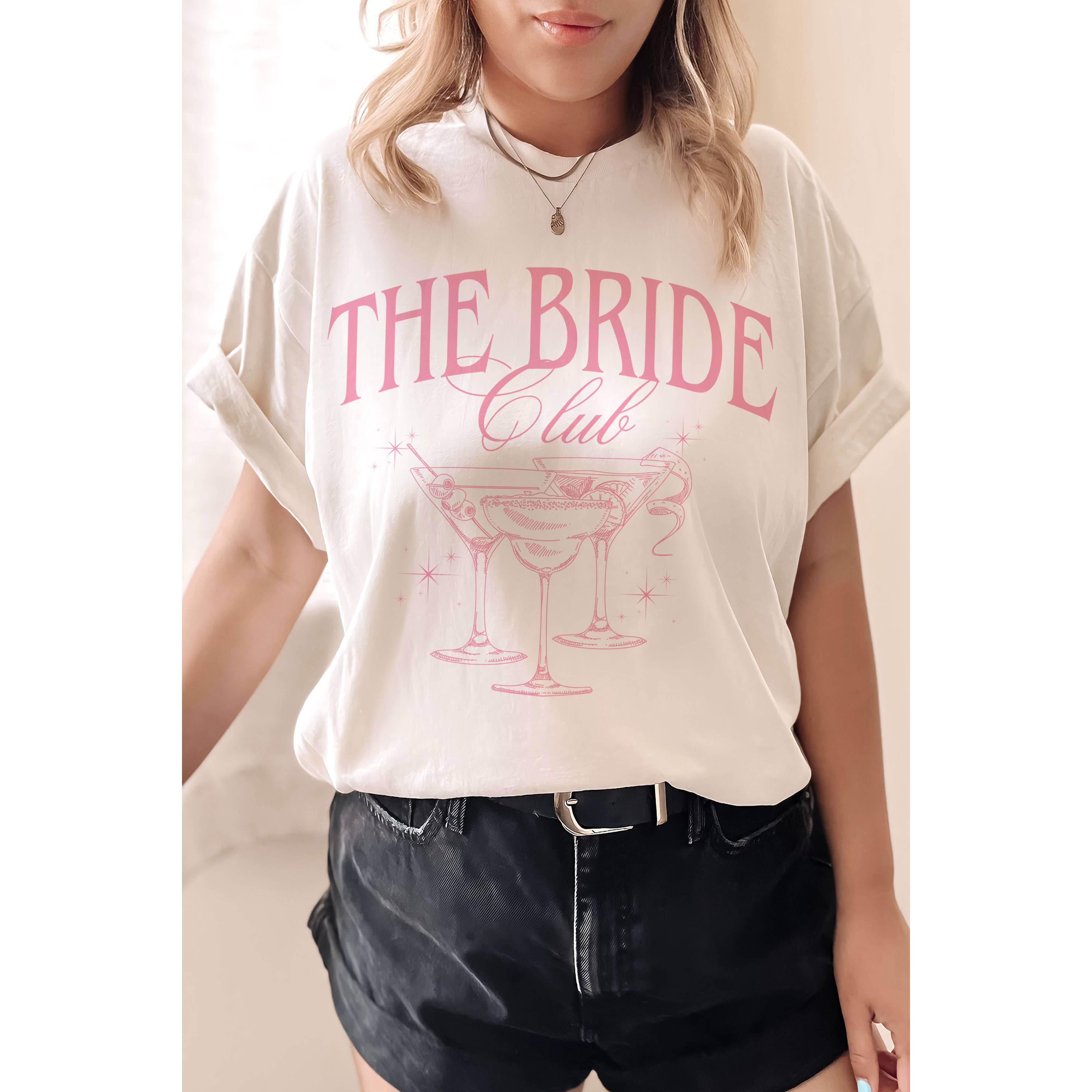 A. BLUSH CO – Engroshandel T-shirt med print - Dame – THE BRIDE CLUB overdimensioneret grafisk t-shirt4