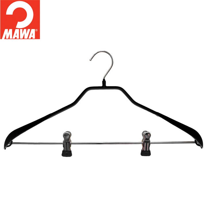 Reston Lloyd - Wholesale Clothes Hangers - MAWA, BodyForm Suit Hanger with Clips (6 Colors)