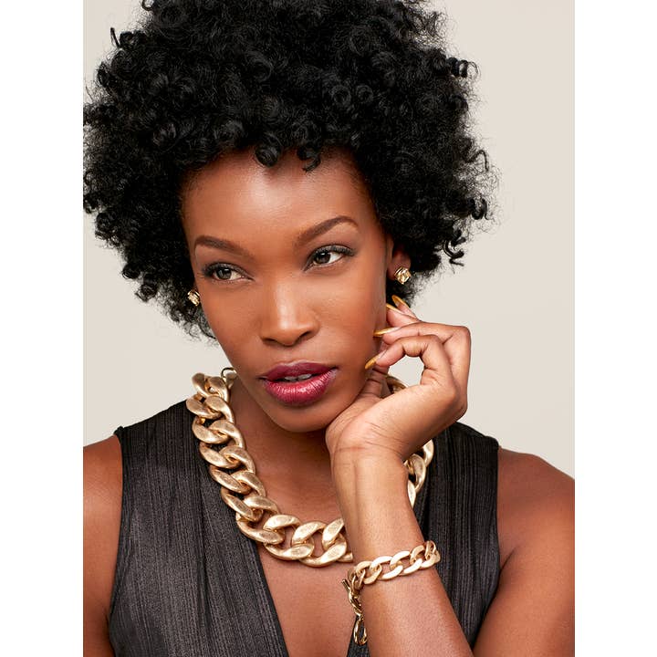 ZENZII Jewelry - Wholesale Link & Chain Necklace - Burnished Curb Chain Collar Necklace3