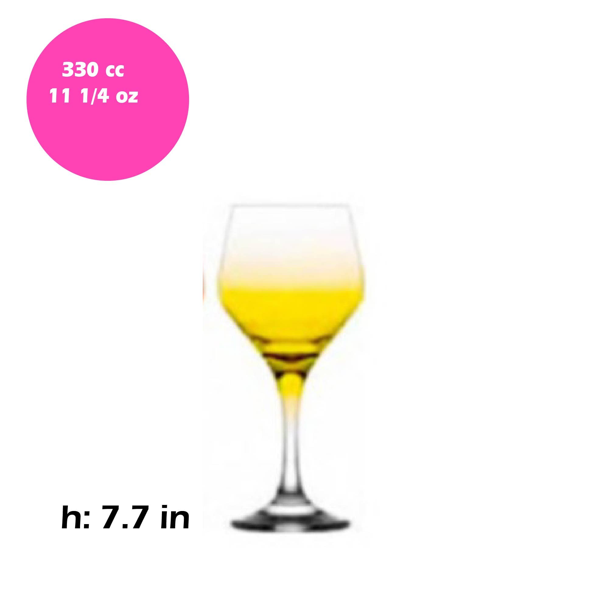 Hakan – Copo de vinho por atacado – Conjunto de Copos de Vinho Pintados LAV Ella, 6 Pcs, 11,25 Oz (330 cc)1