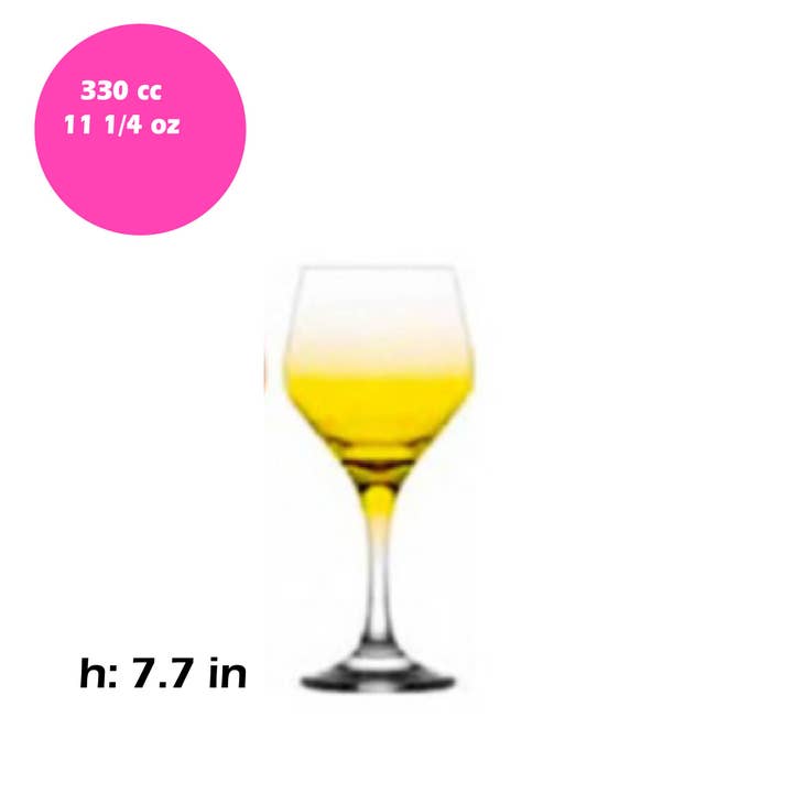 Hakan - Wholesale Wine glass - LAV Ella Painted Wine Glass Set, 6 Pcs, 11.25 Oz (330 cc)1