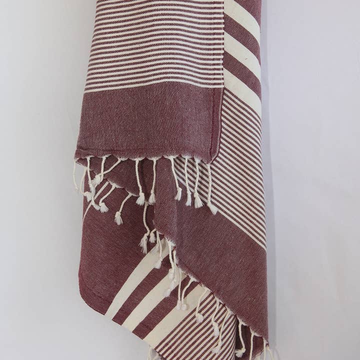 Basic Layers - Vente Serviette de plage - SERVIETTE TURQUE BORDEAUX MONTE CARLO5