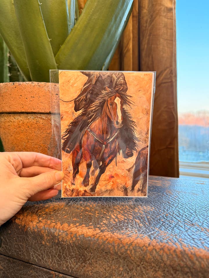 Print of Horse Galloping Painting | 5x7, 8x10 or 11x17 for wholesale by You're Golden Co.
