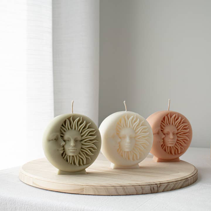 Glowing Harmony Candle Co - Wholesale Novelty Candle - Sun & Moon Decorative Candle, Celestial Candle 7
