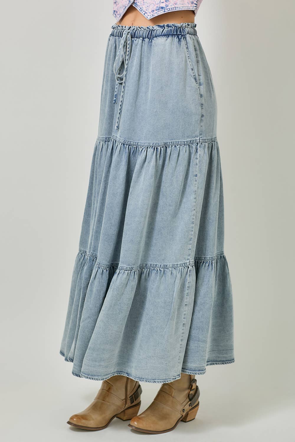 Mystree - Wholesale Rok - Dames - 60708 Lange Gelaagde Rok14